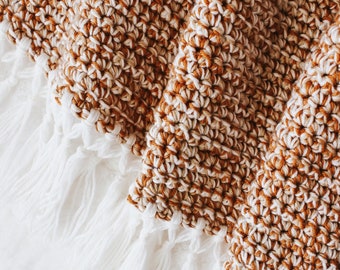 CROCHET PATTERN + VIDEO ⊹ Quick & Easy Chunky Crochet, Beginner Friendly ⊹ Mabel Blanket