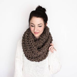 CROCHET PATTERN & TUTORIAL The Caulfield Infinity Scarf Chunky Texture Step by Step Photo Tutorials Included image 10