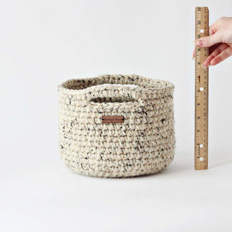 MODÈLE DE CROCHET ET TUTORIEL Le modèle de panier réglable Texture épaisse Créez un panier de presque toutes les tailles image 5