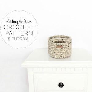 CROCHET PATTERN & TUTORIAL • The Mini Basket • Chunky Texture { Step by Step Photo Tutorials Included }