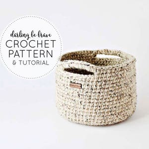 MODÈLE DE CROCHET ET TUTORIEL Le modèle de panier réglable Texture épaisse Créez un panier de presque toutes les tailles image 1