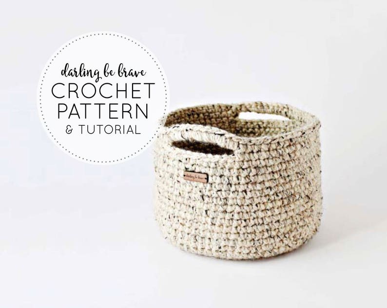 MODÈLE DE CROCHET ET TUTORIEL Le modèle de panier réglable Texture épaisse Créez un panier de presque toutes les tailles image 1