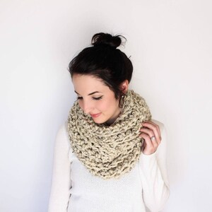 CROCHET PATTERN & TUTORIAL The Caulfield Infinity Scarf Chunky Texture Step by Step Photo Tutorials Included image 6