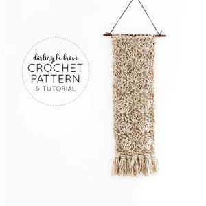 PATRÓN DE GANCHILLO Y TUTORIAL × Colgante de pared Eleanor × Decoración rústica boho boho para el hogar × Apto para principiantes × Tutorial en foto y video