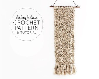 CROCHET PATTERN + VIDEO ⊹ Wall Hanging, Fringe, Home Decor, Beginner Friendly ⊹ Eleanor