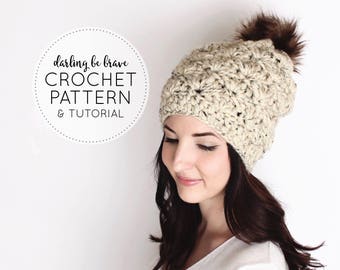 CROCHET PATTERN & TUTORIAL • The Madison Beanie • Chunky Slouchy Hat {Beginner Friendly Pattern Includes Step by Step Photo Tutorials}