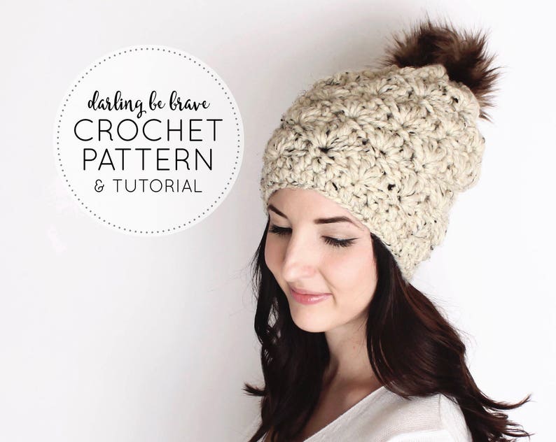 CROCHET PATTERN & TUTORIAL The Madison Beanie Chunky Slouchy Hat Beginner Friendly Pattern Includes Step by Step Photo Tutorials image 1
