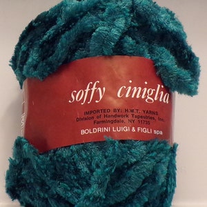 Luigi Boldrini 'Soffy Ciniglia' Chenille Turquoise Lot of 2 skein + partials bild 1