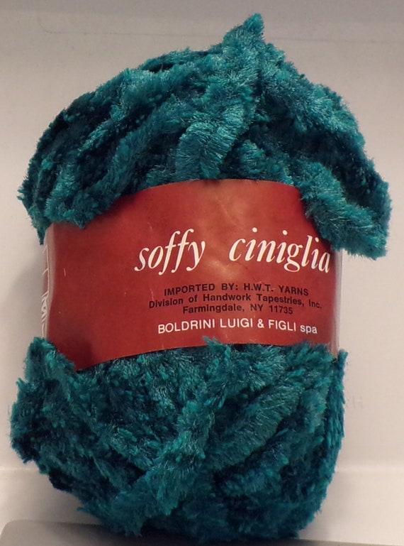 Luigi Boldrini  'Soffy Ciniglia' Chenille Turquoise Lot of 2 skein + partials