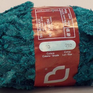 Luigi Boldrini 'Soffy Ciniglia' Chenille Turquoise Lot of 2 skein + partials bild 2