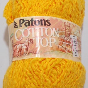 Patons 'Cotton Top' Gold; Cotton; Lot of 2 Skeins Plus Extra Reclaimed