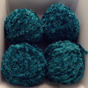 Luigi Boldrini 'Soffy Ciniglia' Chenille Turquoise Lot of 2 skein + partials bild 4