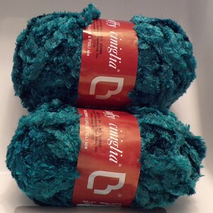Luigi Boldrini 'Soffy Ciniglia' Chenille Turquoise Lot of 2 skein + partials bild 3