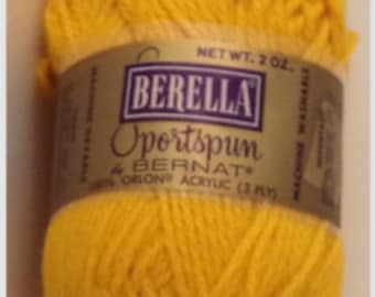Bernat Berella Sportspun Gold; Lot of 2 skeins plus about 12 oz. reclaimed