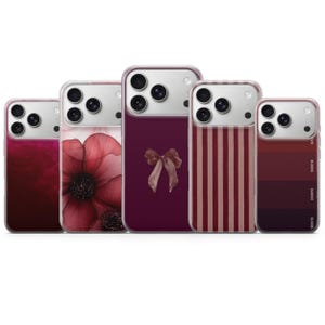 Etui na telefon w kolorze bordowym, ciemnoczerwonym, bordowym, do modeli iPhone 17 Pro Max, 16e, 15, 14, 13 i Samsung S25 Ultra, S24 FE, A56, A16, Pixel 10 XL, 9a, 8