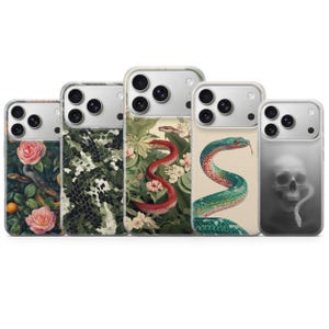 Ormtelefonskal Vilda djur Reptiler för iPhone 17 Pro Max, 16e, 15, 14, 13 & Samsung S25 Ultra, S24 FE, A56, A16, Pixel 10 XL, 9a