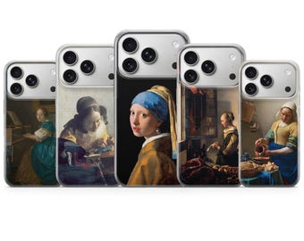 Vermeer Art Phone Case Аesthetic Cover for iPhone 17 Pro Max, 16e, 15, 14, 13 & Samsung S25 Ultra, S24 FE, A56, A16, Pixel 10 XL, 9a, 8, 7