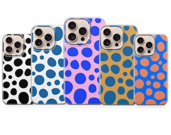 Polka dot Phone Case Pattern Cover for iPhone 17 Pro Max, 16e, 15, 14, 13 & Samsung S25 Ultra, S24 FE, A56, A16, Pixel 10 XL, 9a, 8, 7