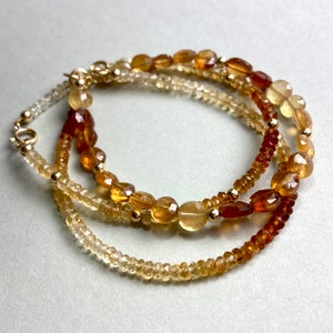 CITRINE BRACELET GOLD filled, real gemstone bracelet, delicate bracelet for her, romantic Gift for her, Christmas present, yellow gemstone image 3