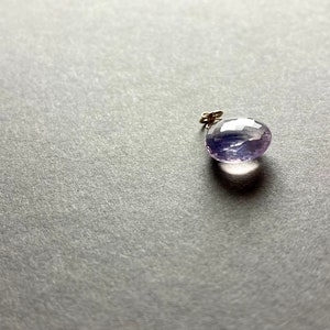 PENDENTIF QUARTZ LAVANDE 14KARAT, pendentif en pierre précieuse 585 violet délicat, bijoux en or 14K, cadeau pour elle, vraie pierre précieuse à facettes image 4