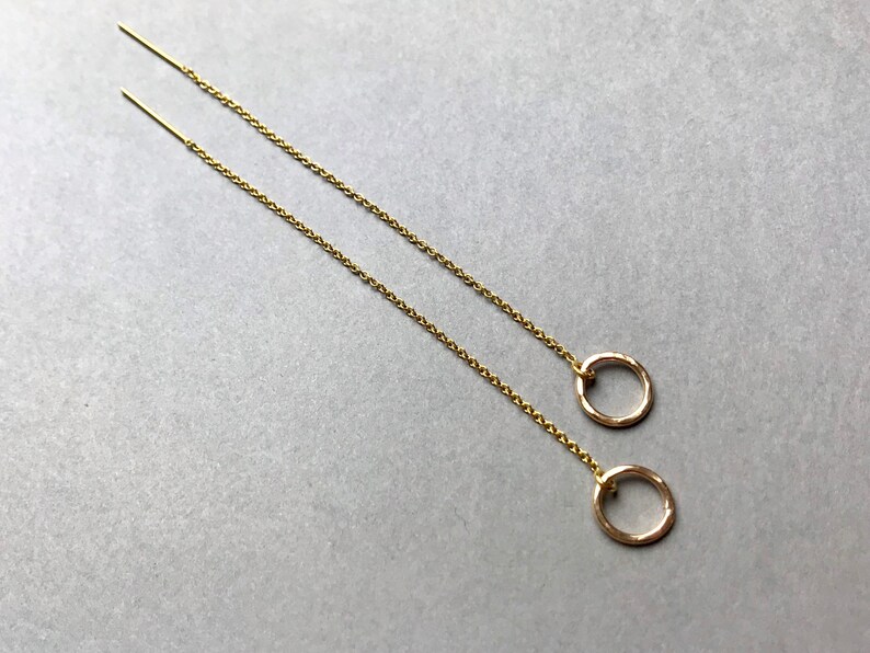 DELICATE GOLD THREADER Gold Threader Earrings Long Earrings Etsy UK