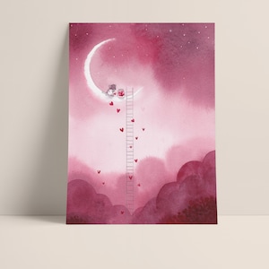 B1: Cupid - Special Love print - Little mouse / rat spreading love