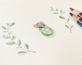 Handmade: Baby Painting Mint Eucalyptus