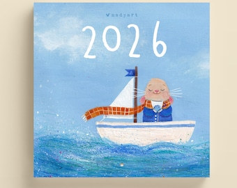 Whimsical 2026 Animal Art Calendar