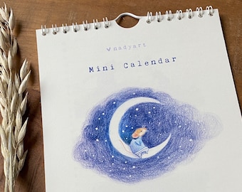 Mini Pencil Art Calendar • Perpetual Birthday Calendar