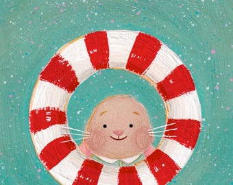 A nautical friend • medium art print