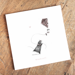 Set of 4 Cute Rat Pencil Prints Set