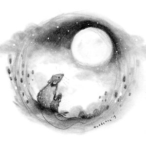 C55: Moon gazing • Art Print