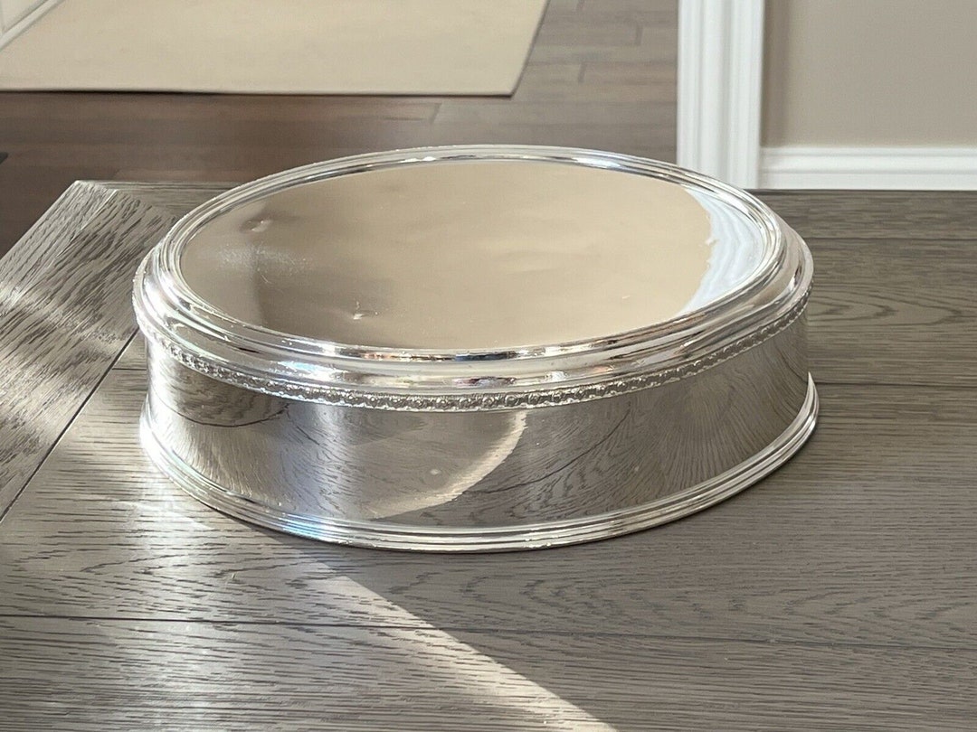 1920's Antique Vintage Silver Wedding Birthday Cake Stand Benjamin ...