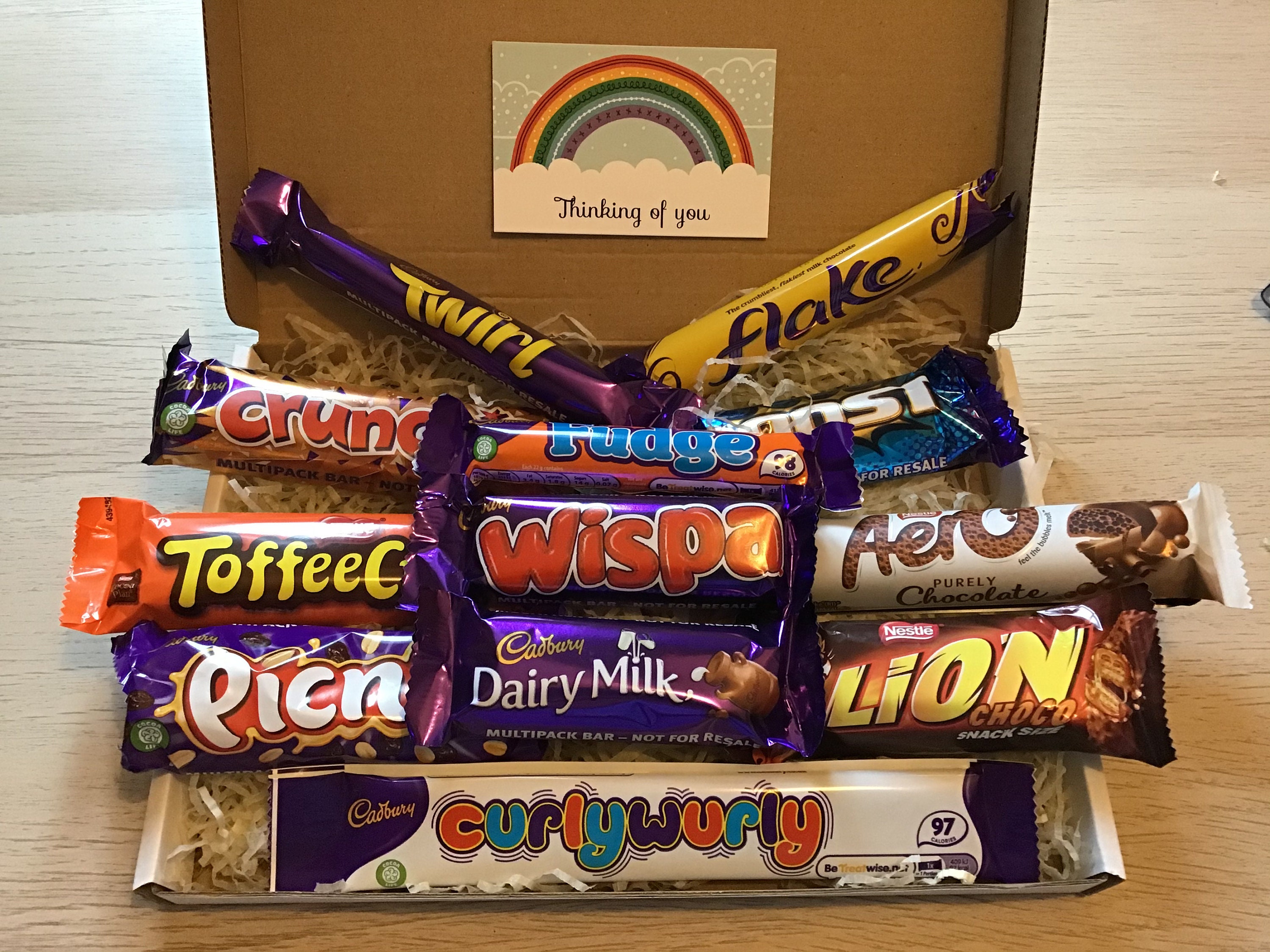 Chocolate Lovers Letterbox Gift box. Personalised message. Etsy