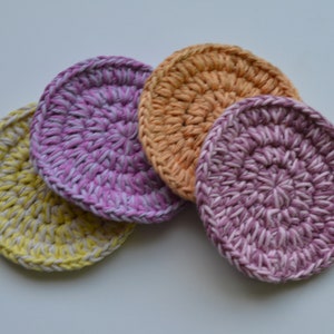 Set of 4 Handmade 100% cotton beauty or face scrubbie