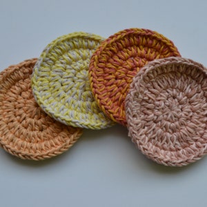 Set of 4 Handmade 100% cotton beauty or face scrubbie