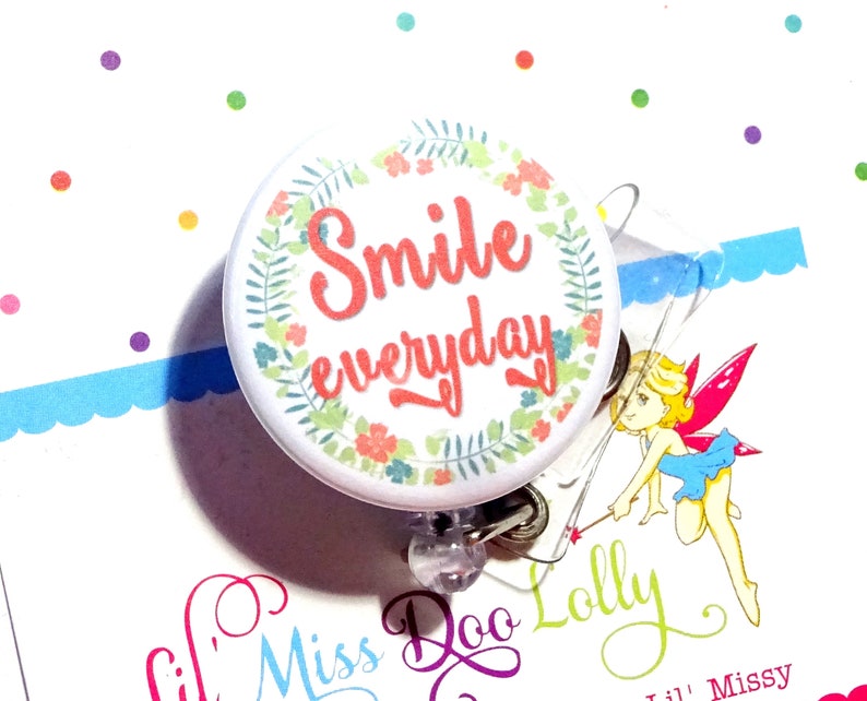 Nurse Badge Reel Nurse Gift Essential Worker Smile Everyday Badge Reel Badge Reel Gift Badge Reel Holder Set of 1