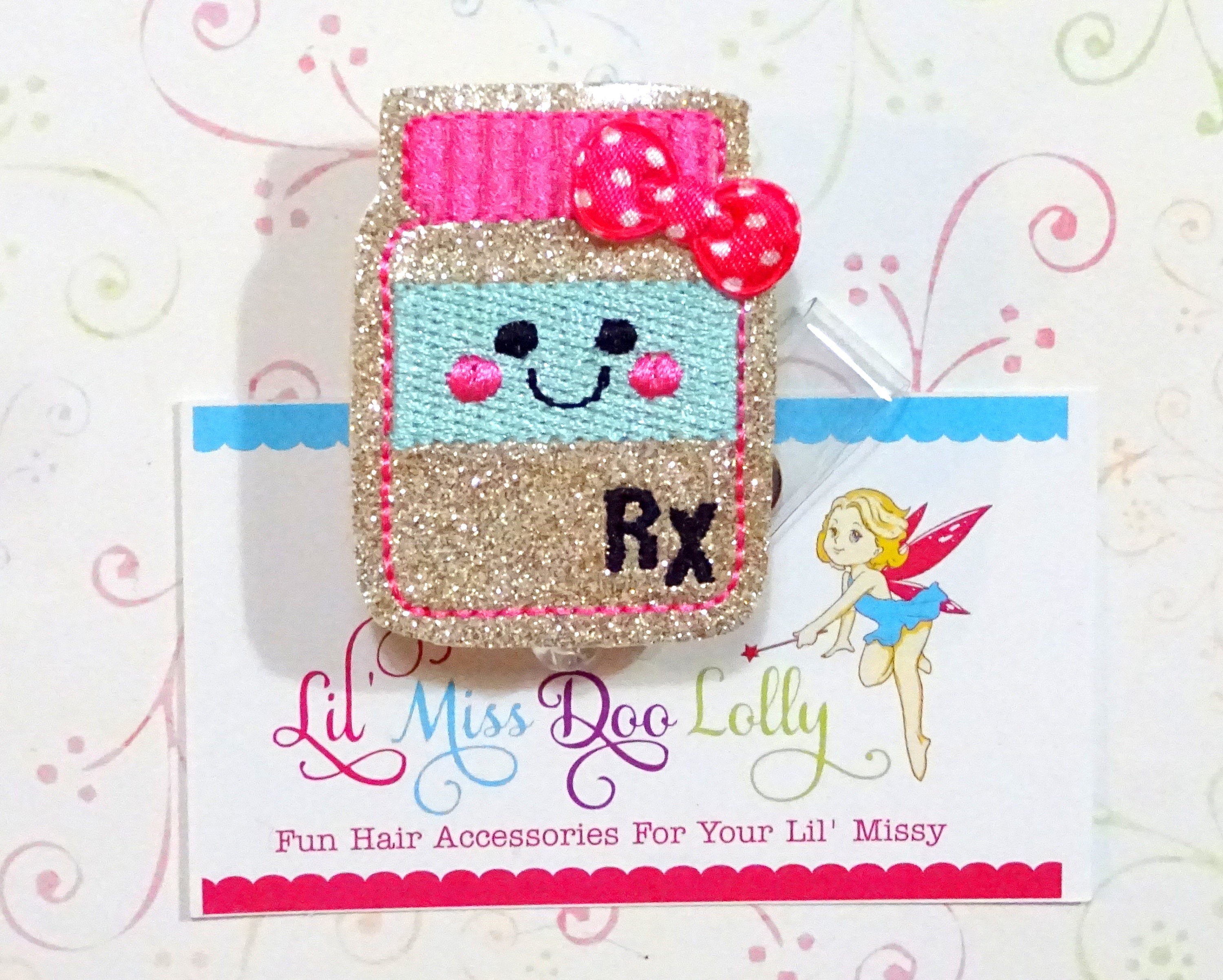 Pharmacy Badge Reel Pharmacy Tech ID Badge Glitter
