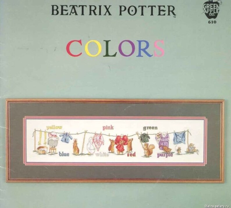 Beatrix Potter COLORS The World from Petter Rabbit Counted Cross Stitch Book Chart and Key ONLY PDF