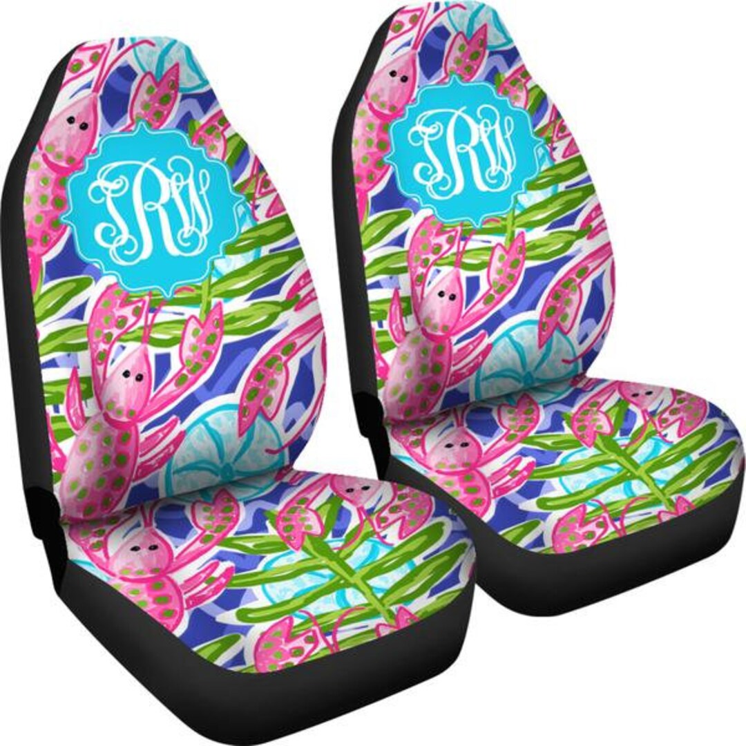 Monogram Seat Covers for Car Lobster Seat Cover for Car Etsy