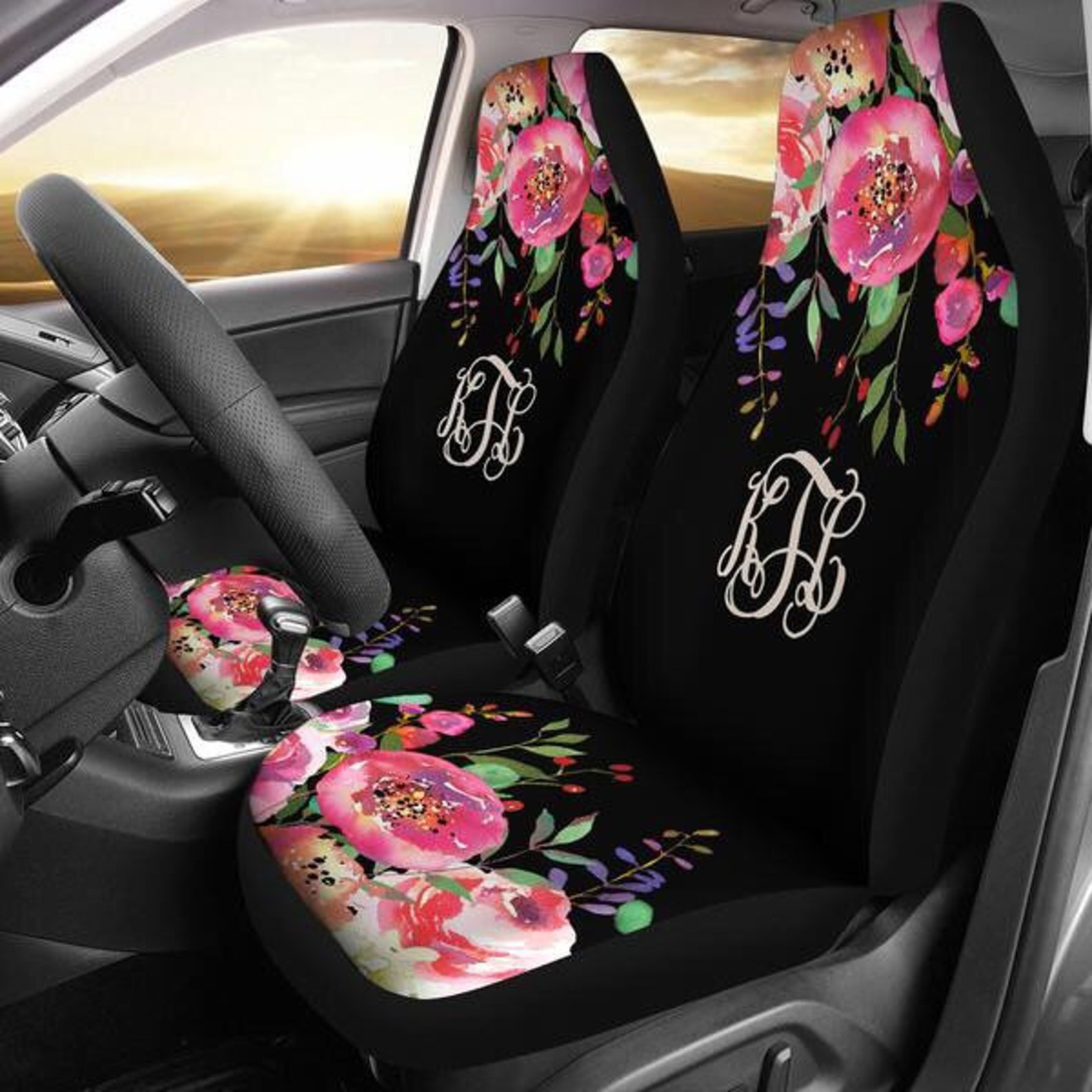 Monogram Seat Covers for Car car Seat Covers for Vehicle Etsy