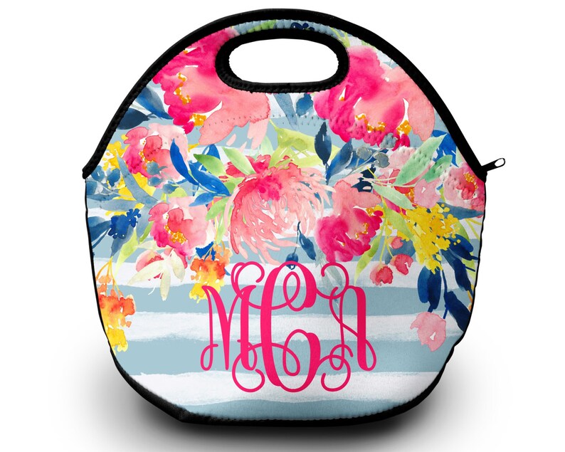 Lunch Bag for Women Monogrammed Lunchbox Monogram Lunch Bags Etsy