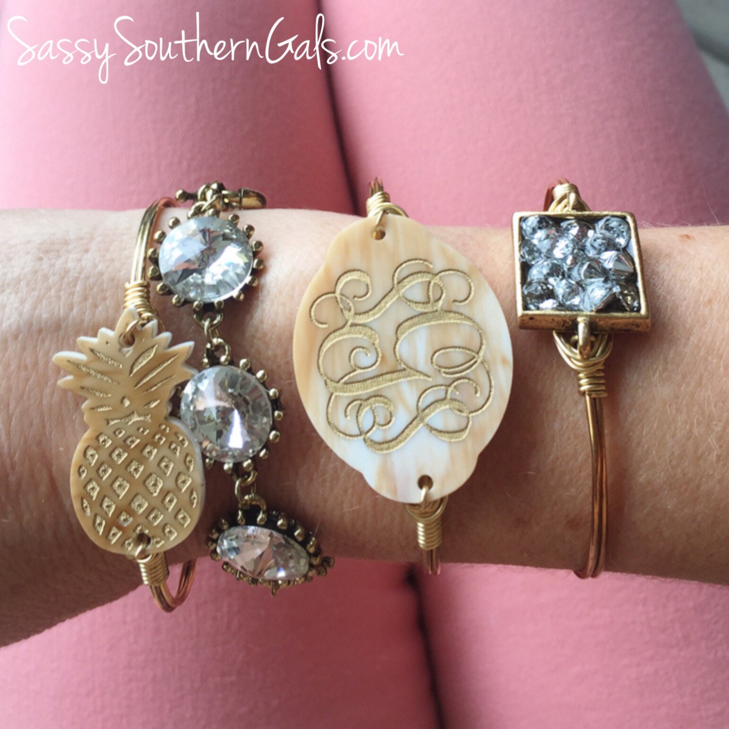 Pineapple Bracelet Custom Colors Pineapple Jewelry Gift Etsy