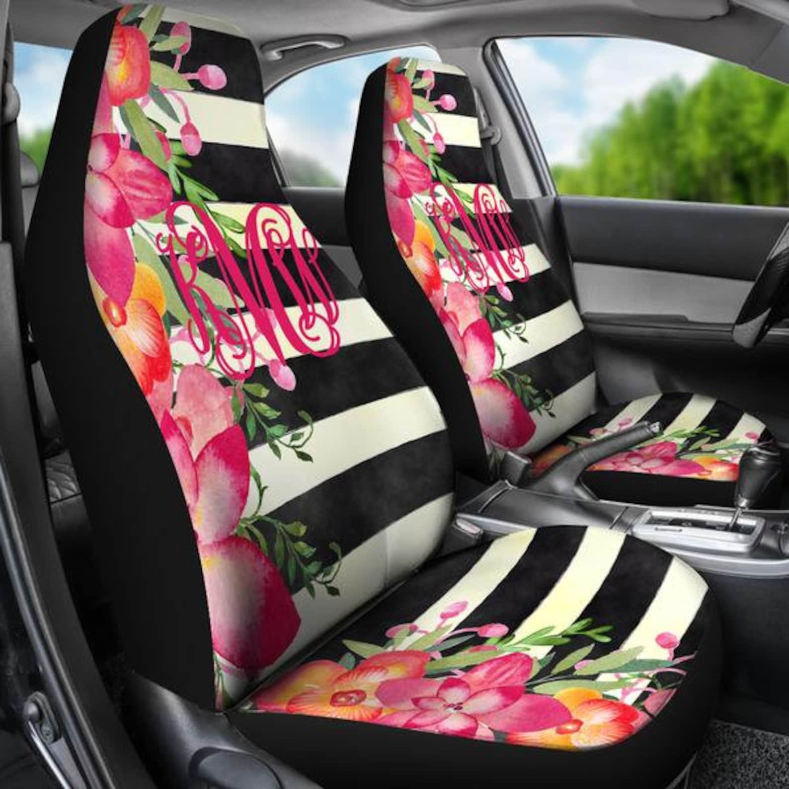 Monogram Seat Covers for Car car Seat Covers for Vehicle Etsy