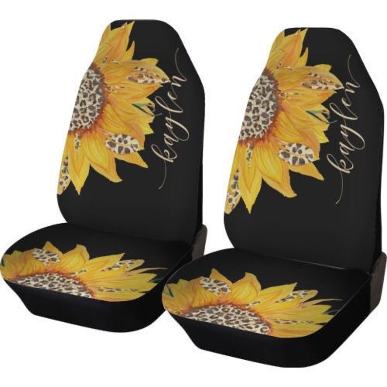Sunflower Car Accessories Monogram Seat Covers for Car Etsy