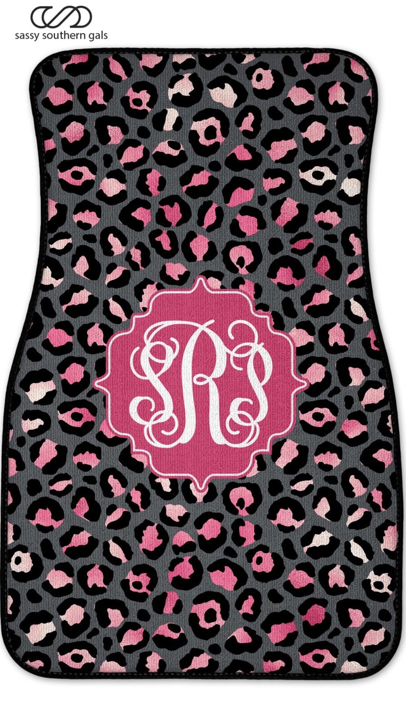 Car Accessories for Women Car Mats Leopard Print Pink Etsy