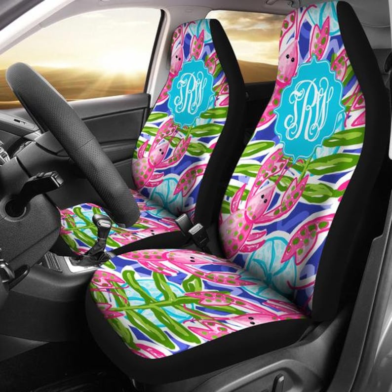 Monogram Seat Covers for Car Lobster Seat Cover for Car Etsy
