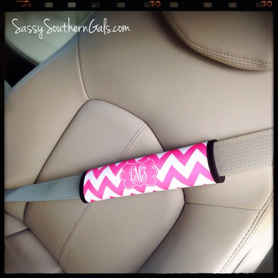Items similar to Seat Belt Cover, Monogrammed Car Accessories for Women, Monogrammed Seat Belt
