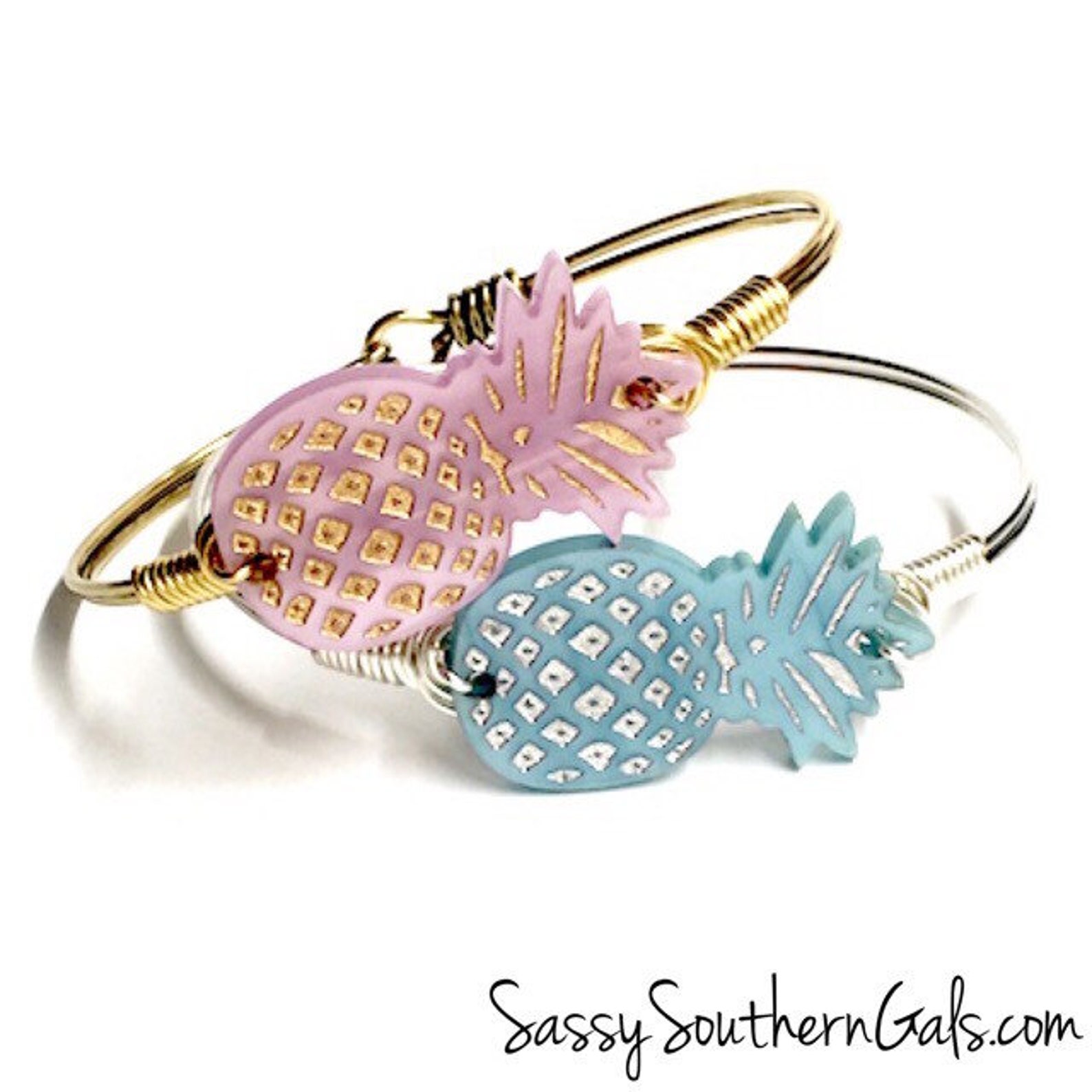 Pineapple Bracelet Custom Colors Pineapple Jewelry Gift Etsy