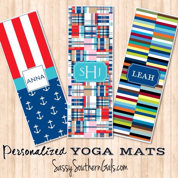Items similar to Yoga Mat, Monogrammed / Personalized Yoga Mat, Design